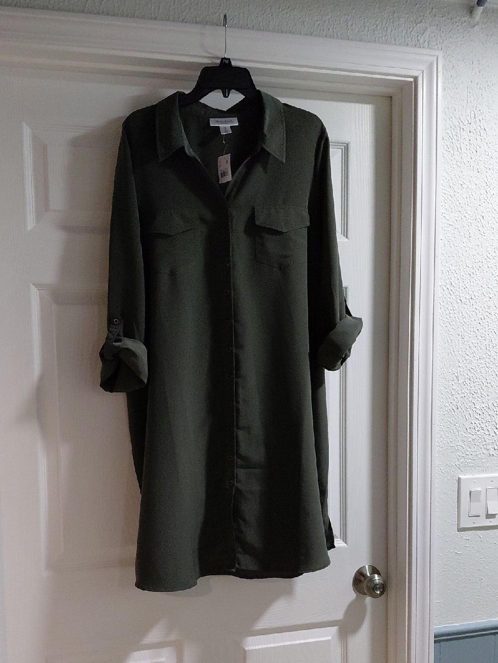 Motherhood Maternity Olive Button-Front Dress